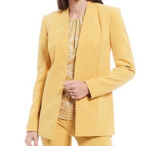 Calvin Klein  Crepe Long Sleeve Open-Front Jacket